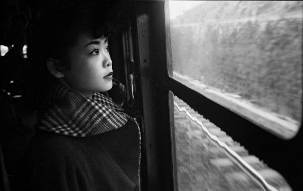 Michiko on the Train to Tokyo, Japan, 1951