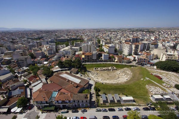 αεροφωτογραφία της πόλης της Λάρισας