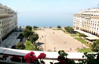 άποψη παραλίας Θεσσαλονίκης από την Οικία Τέλλογλου