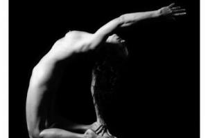 ασπρόμαυρη φωτογραφία, γυμνό σώμα, yoga
