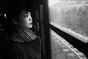 Michiko on the Train to Tokyo, Japan, 1951